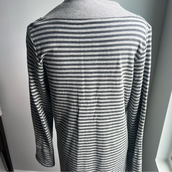Soft Surroundings Chill Time Striped Grey Sweater Dress Size Medium - Picture 9 of 10